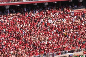 Stanford students at football game